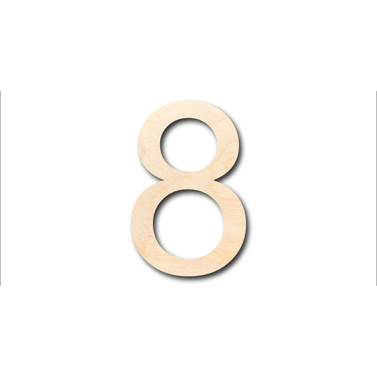 Unfinished Wood Arial Number 8 Shape - Craft - up to 46" DIY