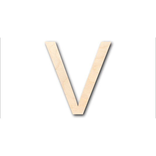 Unfinished Wood Arial Letter V Shape - Craft - up to 46" DIY