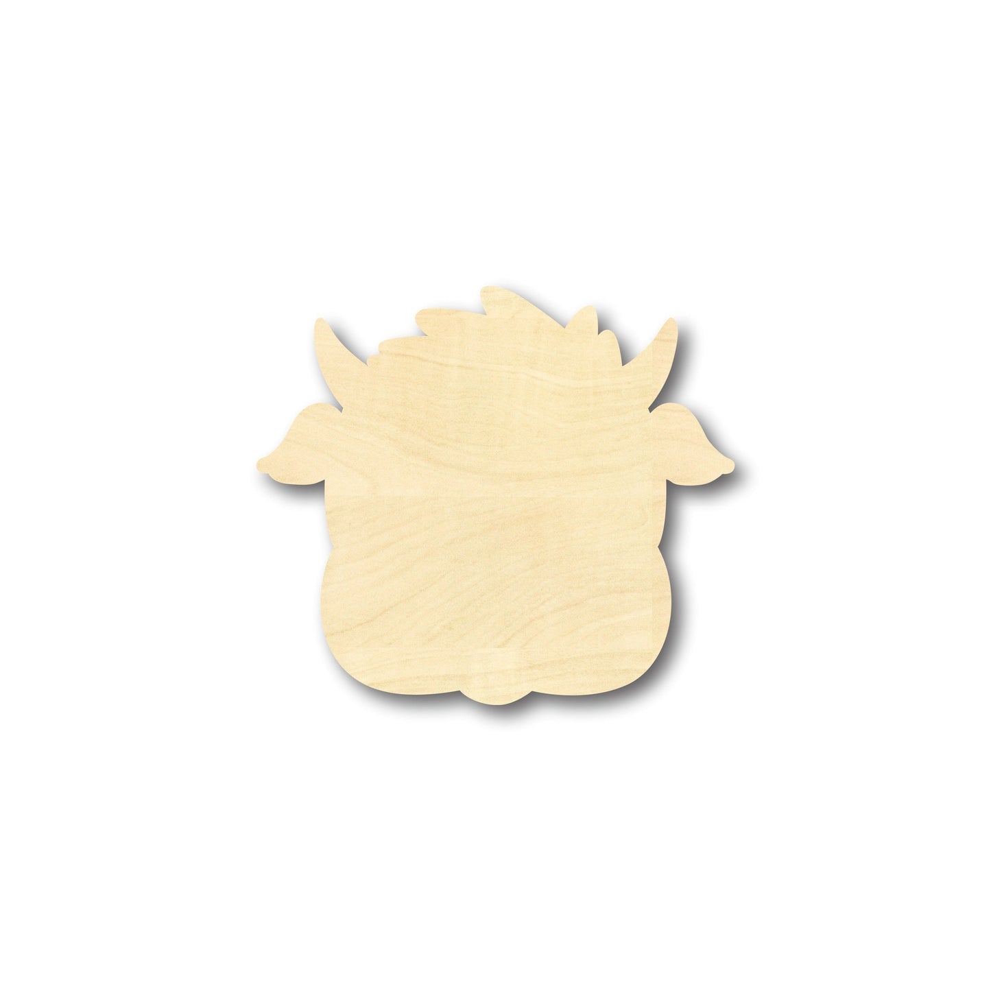 Unfinished Wood Cute Cow Head Shape - Craft - up to 46" DIY