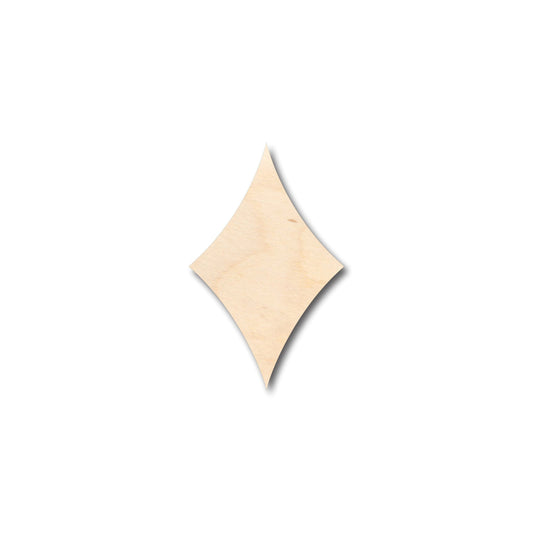 Unfinished Wood Curved Diamond Shape - Craft - up to 46" DIY