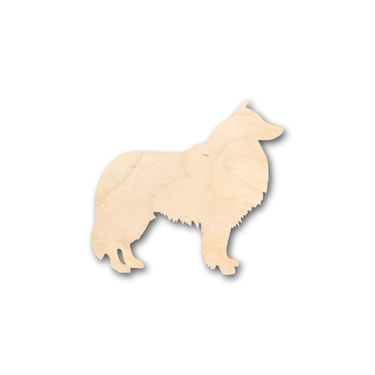 Unfinished Wood Shetland Sheepdog Shelti Dog Shape - Craft - up to 46" DIY