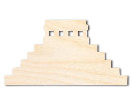 Unfinished Wood Mayan Pyramid Shape | Craft Cutout | up to 46" DIY