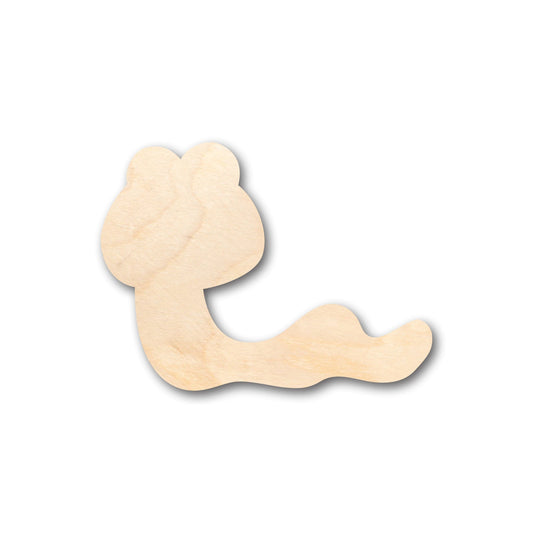 Unfinished Wood Cute Worm Shape - Craft - up to 46" DIY