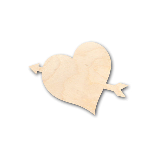 Unfinished Wood Heart Arrow Shape - Craft - up to 46" DIY