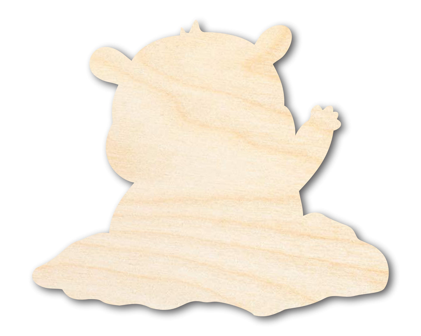 Unfinished Wood Groundhog Day Shape - Craft - up to 46" DIY