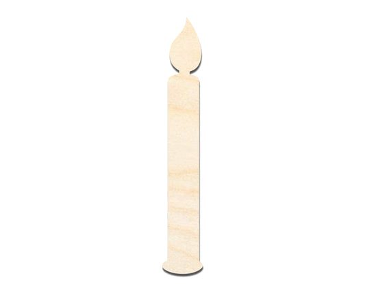 Unfinished Wood Birthday Candle Shape | DIY Craft Cutout | up to 46" DIY