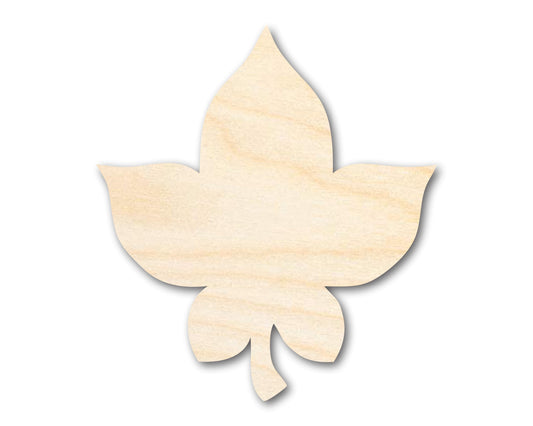 Unfinished Wood Simple Fall Leaf Shape | DIY Craft Cutout | up to 46" DIY