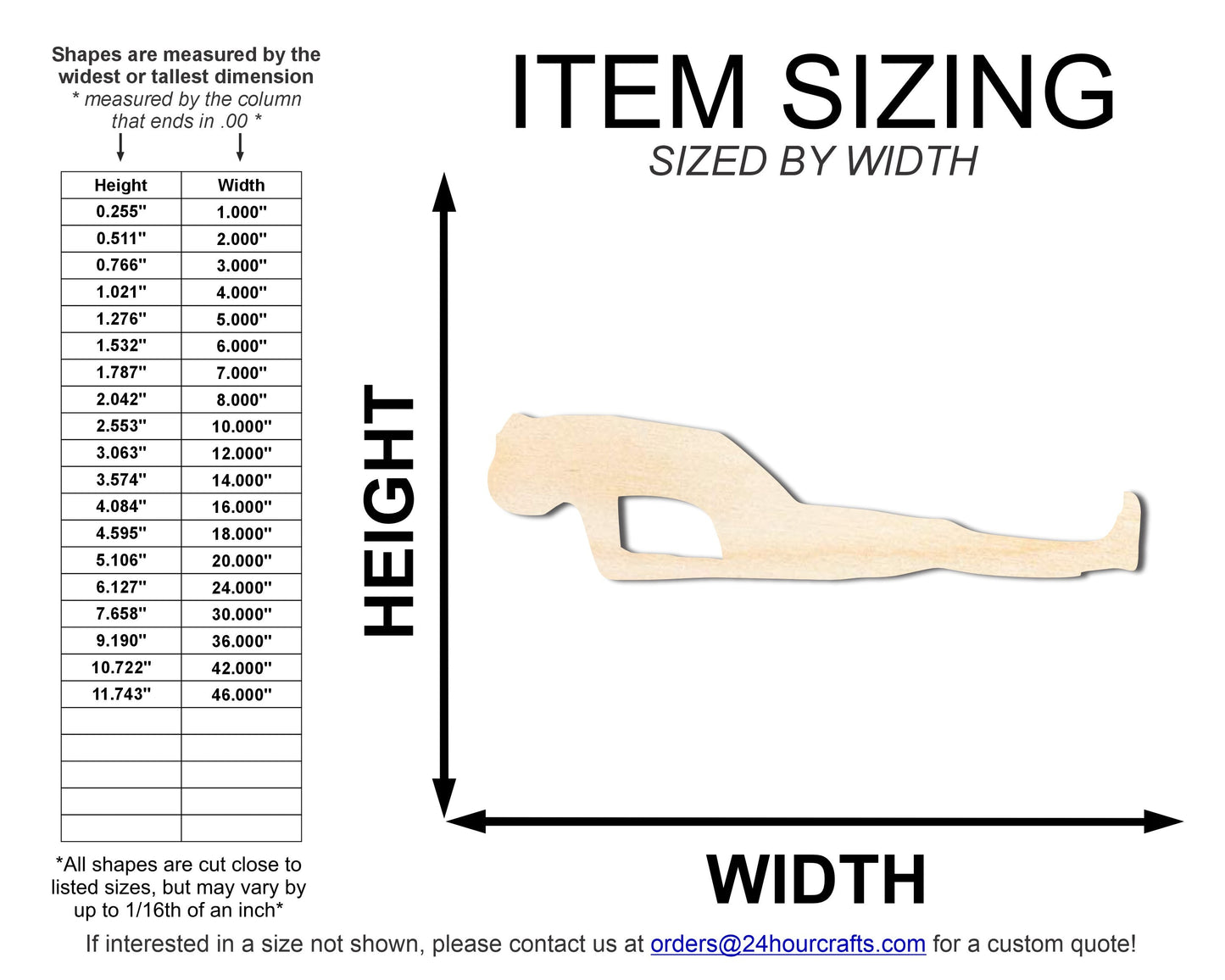 Unfinished Wood Yoga Fish Pose Shape | DIY Craft Cutout | up to 46" DIY