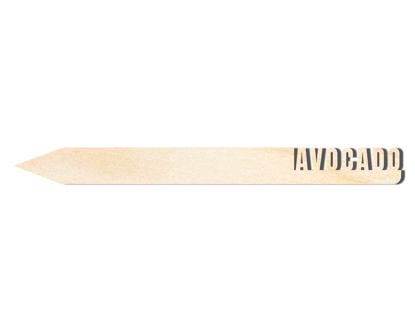 Unfinished Wood Avocado Garden Stake | DIY Craft Cutout | up to 24" DIY