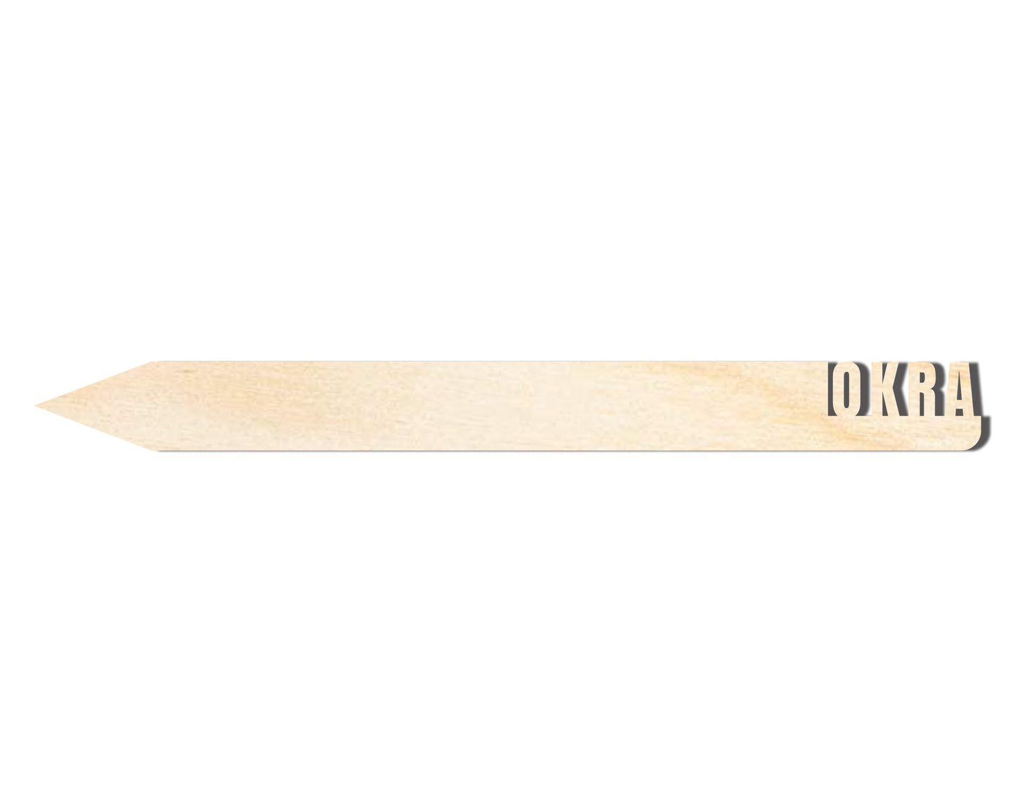 Unfinished Wood Okra Garden Stake | DIY Craft Cutout | up to 24" DIY
