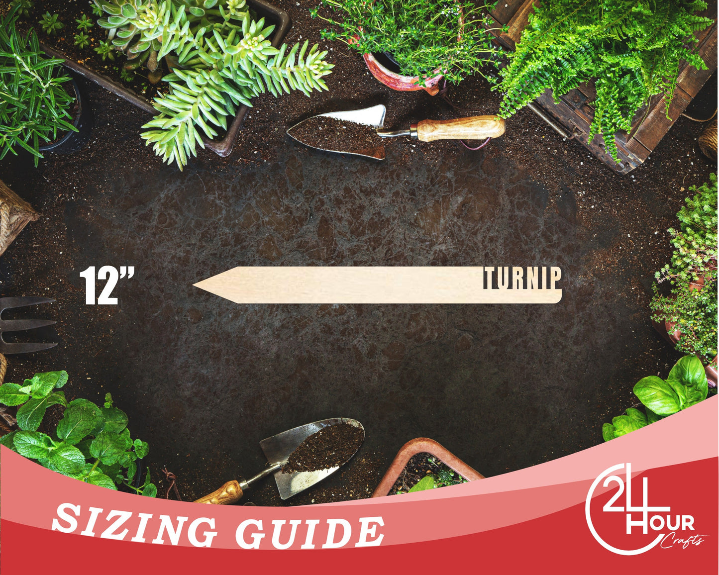 Unfinished Wood Turnip Garden Stake | DIY Craft Cutout | up to 24" DIY