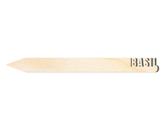 Unfinished Wood Basil Garden Stake | DIY Craft Cutout | up to 24" DIY