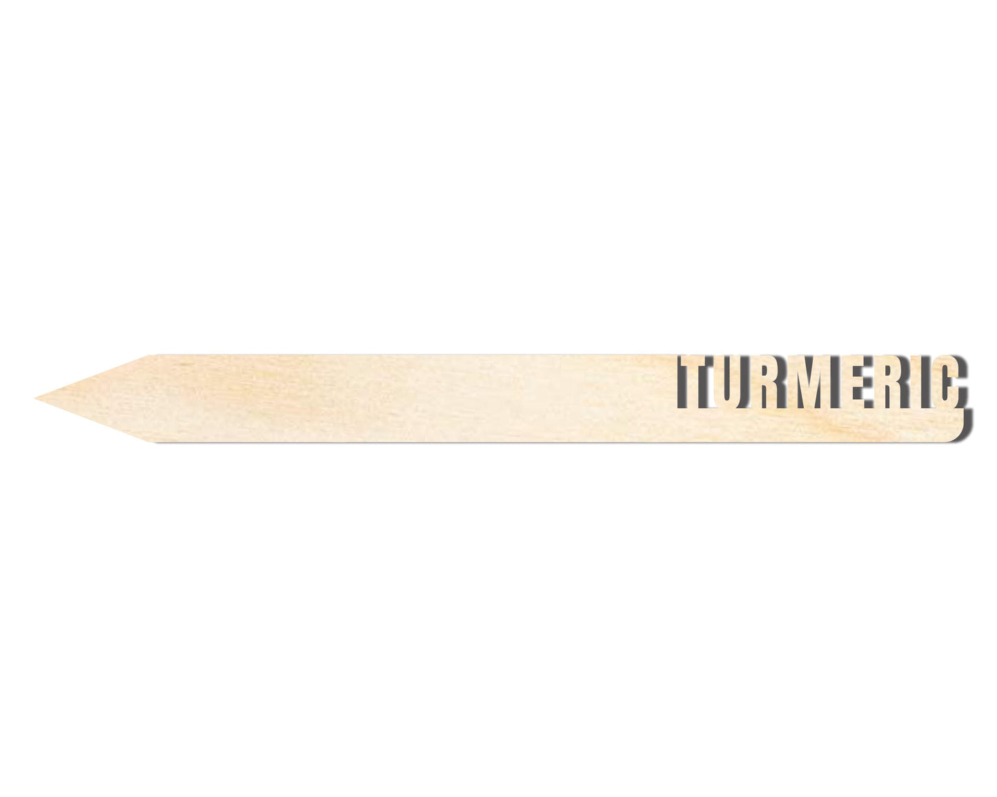 Unfinished Wood Turmeric Garden Stake | DIY Craft Cutout | up to 24" DIY