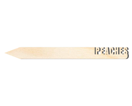 Unfinished Wood Peaches Garden Stake | DIY Craft Cutout | up to 24" DIY