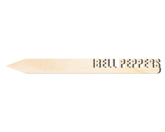 Unfinished Wood Bell Peppers Garden Stake | DIY Craft Cutout | up to 24" DIY