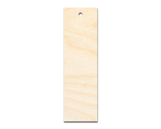 Unfinished Wood Sharp Edge Bookmark Shape | DIY Craft Cutout | up to 12" DIY