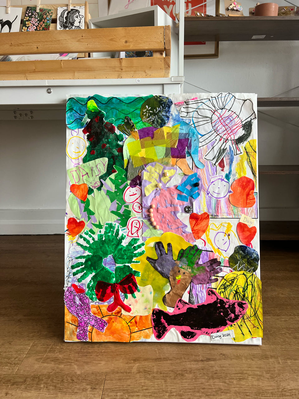 Child Artwork Collage Class at Super Juice Wyckoff