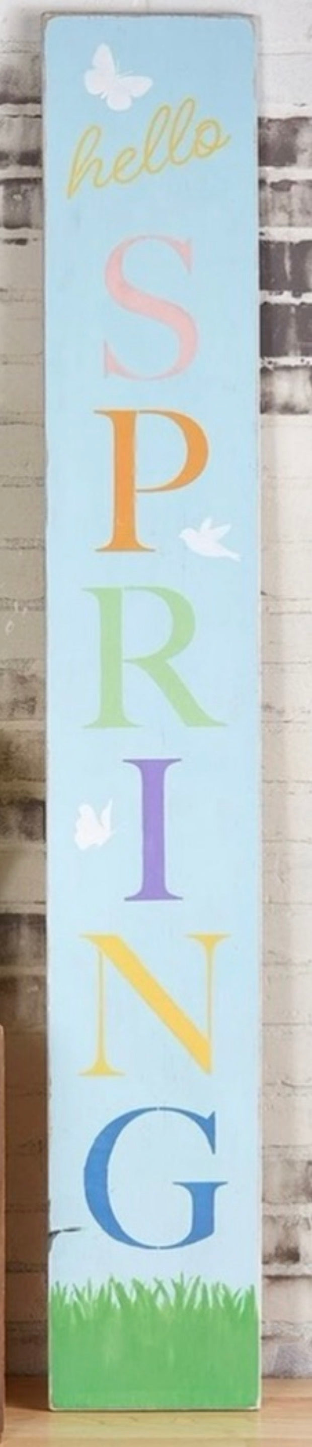 Hello Spring Porch Sign 4’ Tall