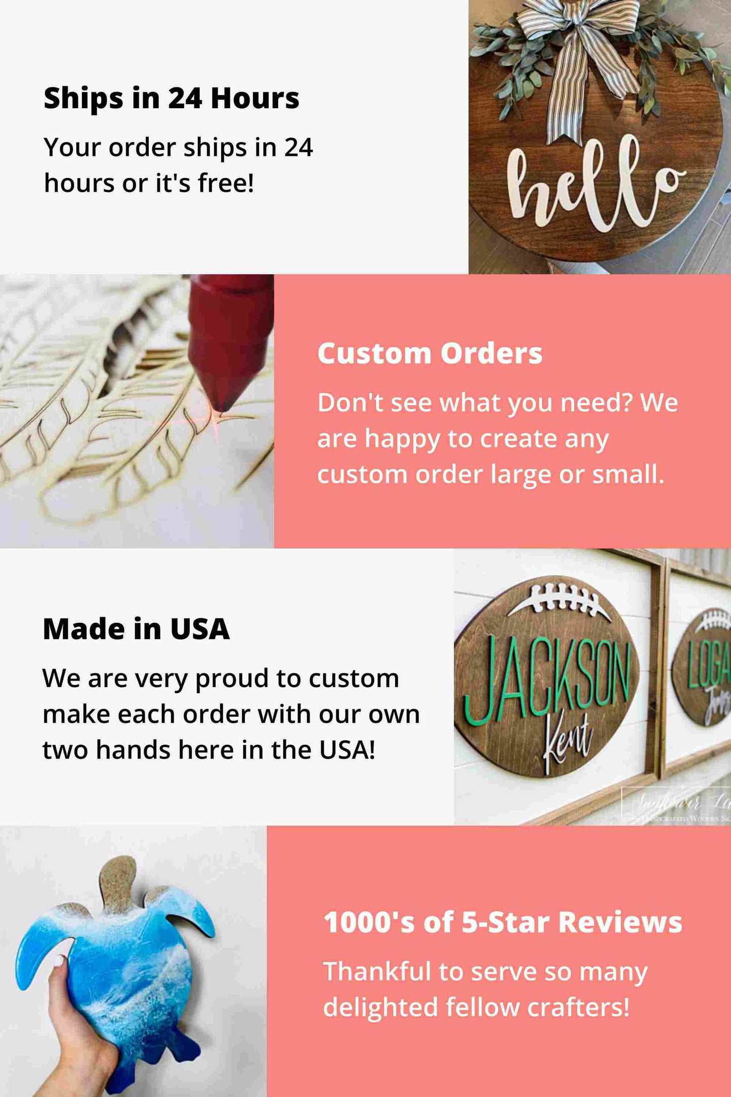 Unfinished Wood Germany Shape - Country - Craft - up to 46" DIY