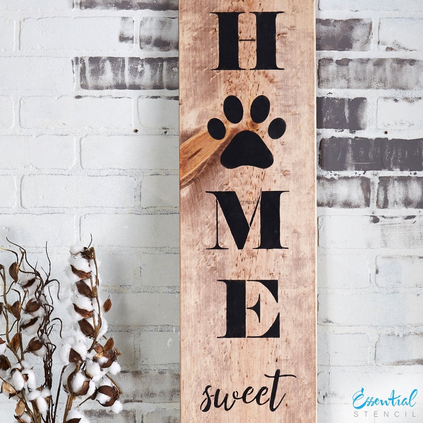 Home Sweet Home Sign w/ Paw Print 6’ Tall