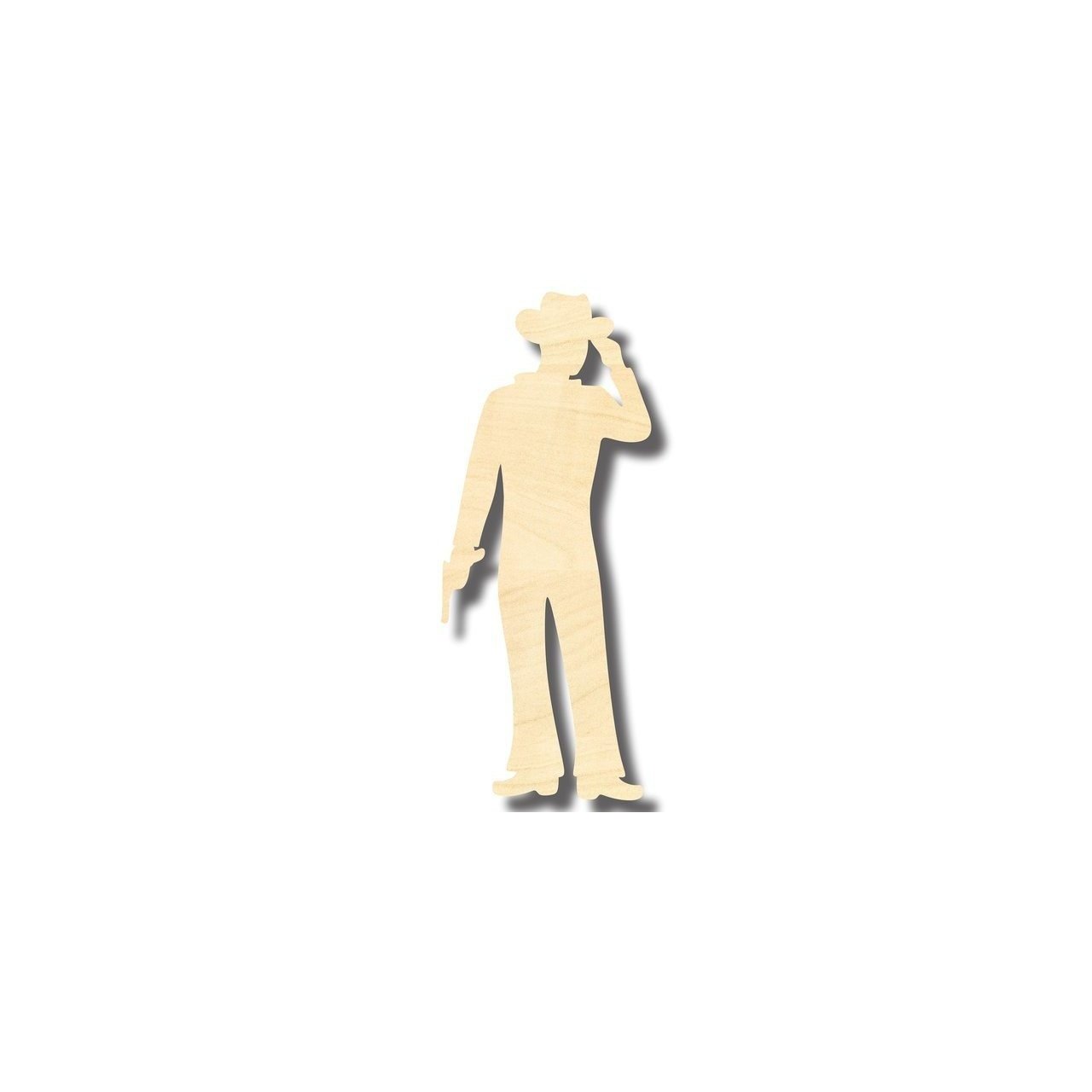 Unfinished Wood Cowboy Shape - Western - Craft - up to 46" DIY