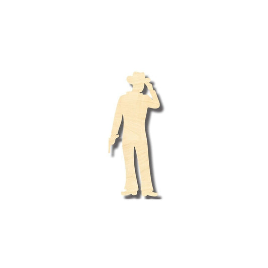 Unfinished Wood Cowboy Shape - Western - Craft - up to 46" DIY