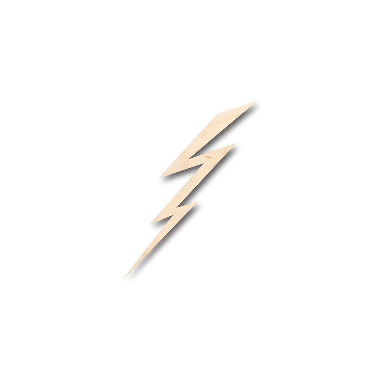Unfinished Wood Lightning Shape - Weather - Craft - up to 46" DIY