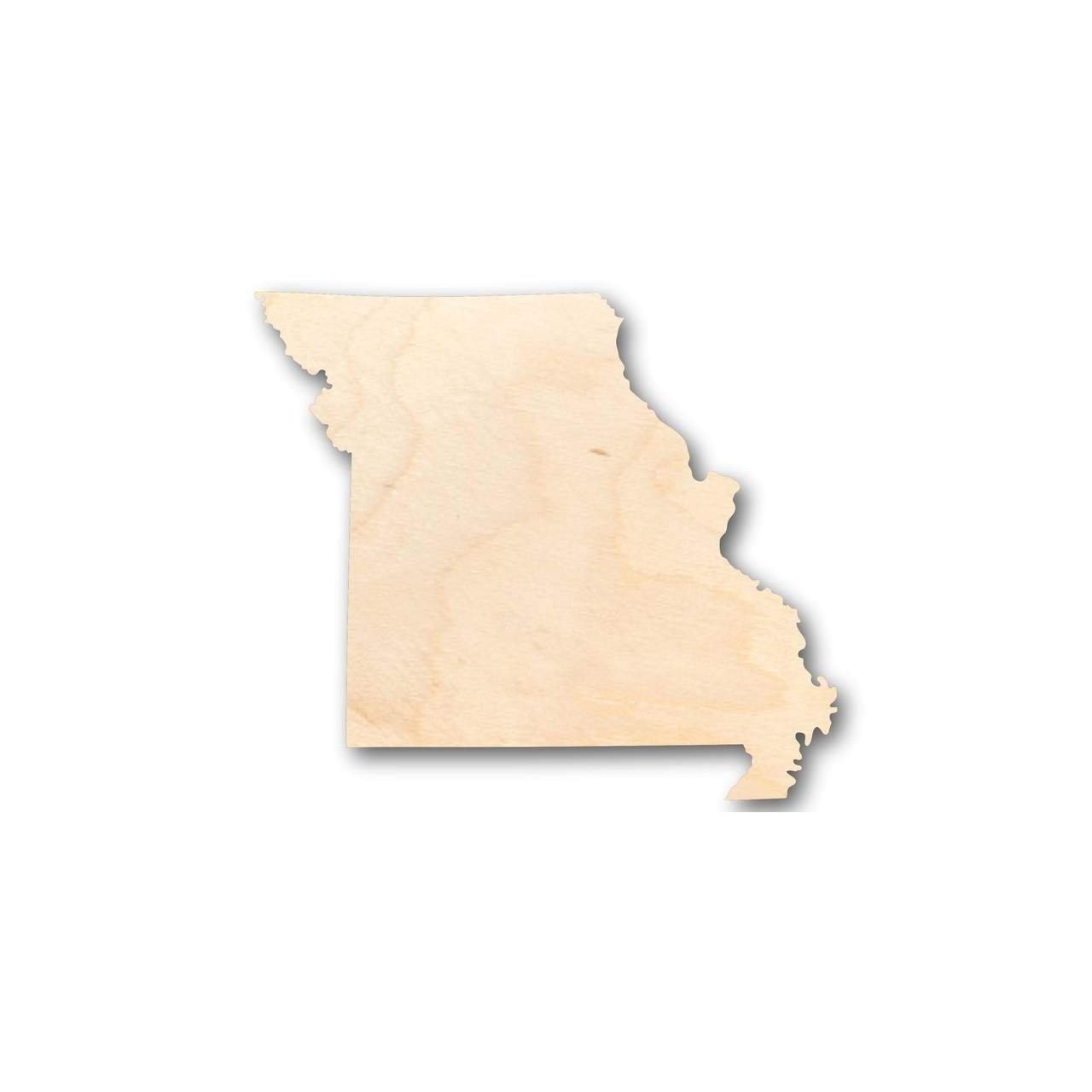 Unfinished Wood Missouri Shape - State - Craft - up to 46" DIY
