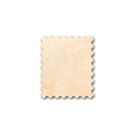 Unfinished Wood Postage Stamp Shape - Craft - up to 46" DIY