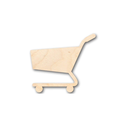 Unfinished Wood Shopping Cart Shape - Craft - up to 46" DIY