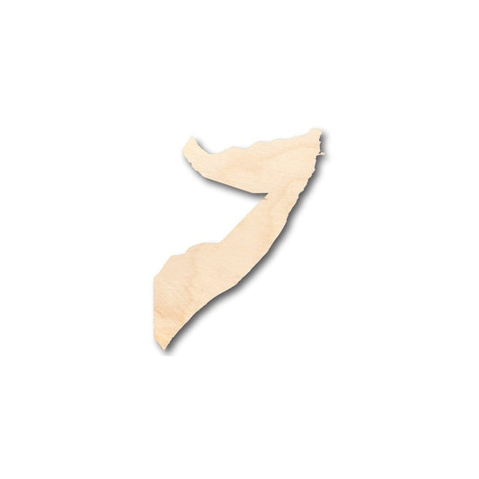 Unfinished Wood Somalia Shape - Africa - Country - Craft - up to 46" DIY