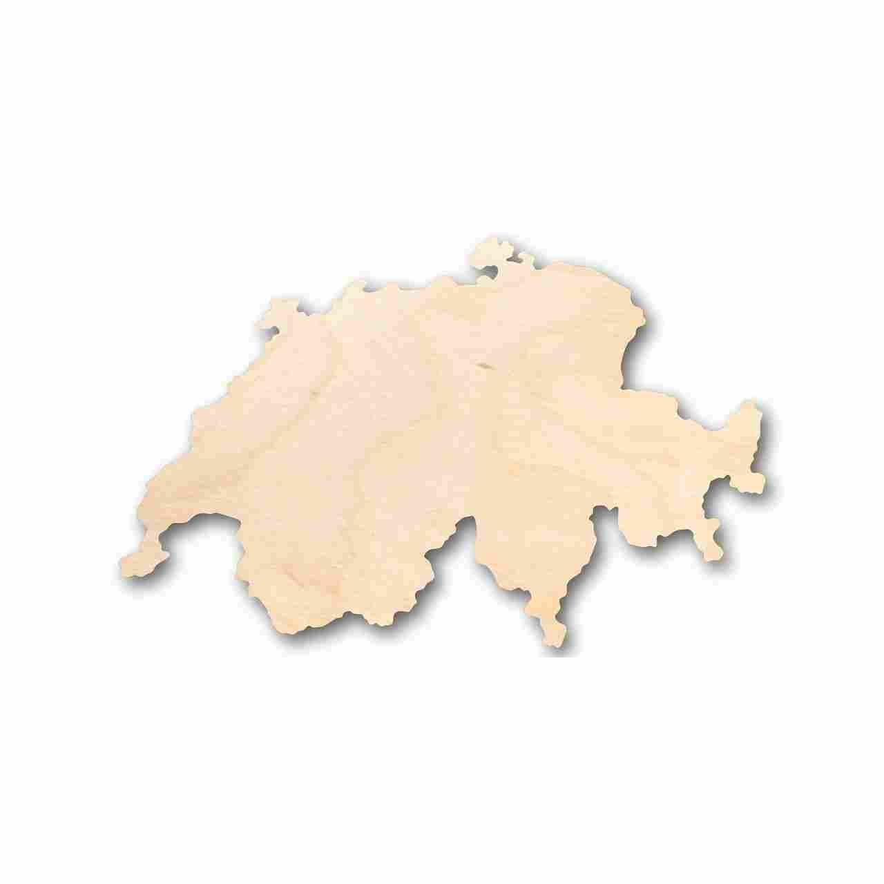 Unfinished Wood Switzerland Shape - Country - Craft - up to 46" DIY