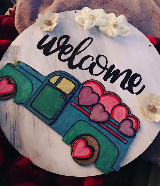 Valentine Welcome Door Hanger