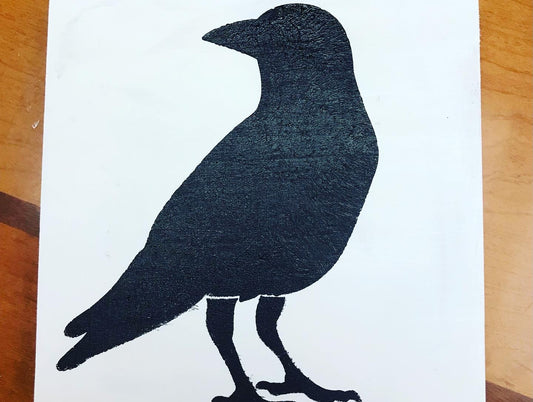 Crow Halloween Sign