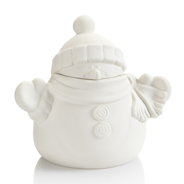 Ceramic Snowman Cookie Jar -9H x 9.5W